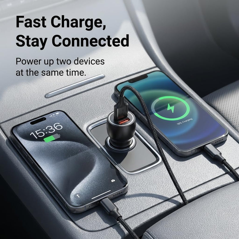 GPS Tracker Devices for Vehicles with Charging Port | Undetectable Real-Time GPS Car Trackers for Anti-Theft & Location, No Monthly Fee/No SIM Card, Family& Fleets（iOS Only） Matte black