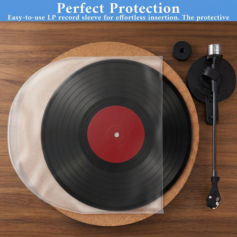 20PCS Inner Sleeves for Vinyl Records Anti Static 12" | Record Inner Sleeves Round Bottom Plastic Vinyl Sleeves Albums Covers for 33 RPM Records Collections