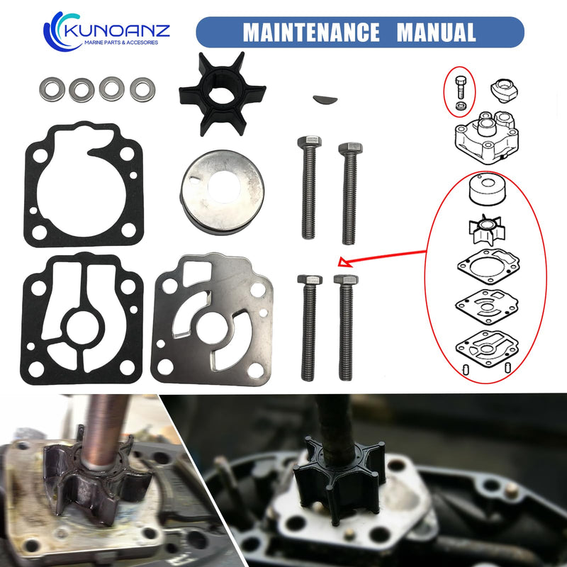 3T5-87322-3,3T5-87322-3M 3T5873223M Water Pump Impeller Repair Kit For Nissan Tohatsu 40 50 60 HP 2/4-Stroke Outboard 3T5-87322-0,3T5-87322-1,3T5-87322-2 3T5873223 3T5873220 3T5873221 3T5873222