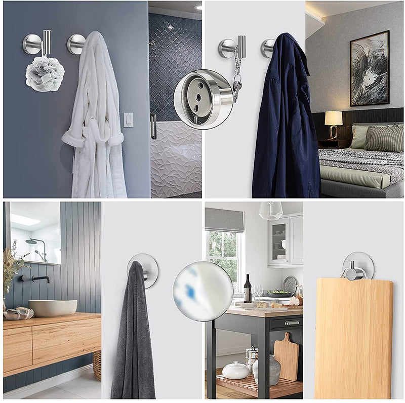 NearMoon Bathroom Hardware Set SUS 304 Thicken Stainless Steel-Towel Bar Set Include 16" Towel Rod, Toilet Paper Holder, Multifunctional Hooks Bathroom Accessories (Brushed Nickel, 5 Pcs) Brushed Nickel