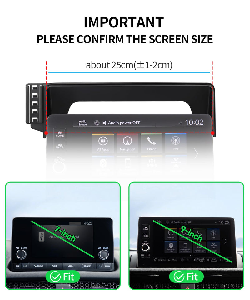 Wireless Charger Car Phone Holder for Honda Civic 2022-2026 7/9" Screen | Civic Hybrid 2025-2026,Auto Clamp Cell Phone Mount Accessories 15W Qi Fast Charging Stand Compatible with iPhone Android