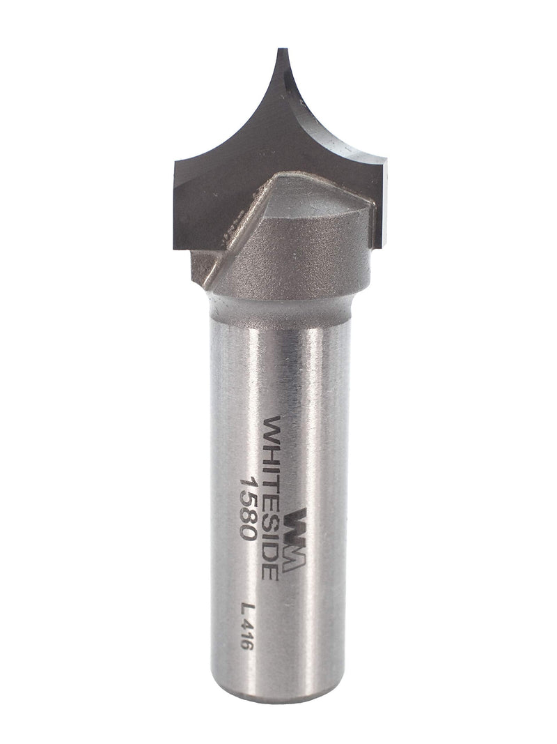 Whiteside 1580 Point Cutting Roundover Router Bit: 3/4 Inch Cutting Diameter, 3/8 Inch Radius, 5/8 Inch Cutting Length, 1/2 Inch Shank, 2-1/4 Inch Overall Length