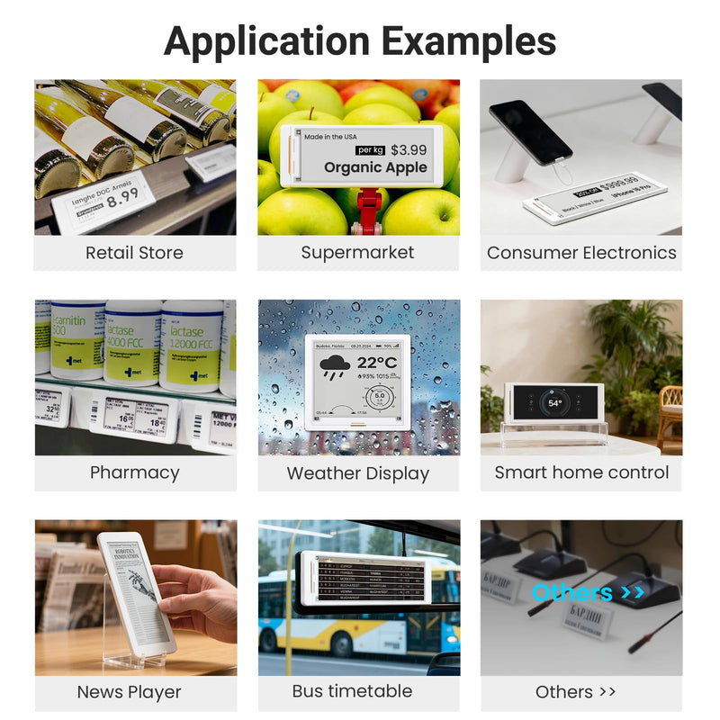4.2 Inch E-Ink Display with ESP32-S3 Development Board | Black/White E-Paper Display with 400x300 Resolution, Driven by SPI Interface, Ultra-Low Power, Compatible with Arduino IDE 4.2" E-Ink Display