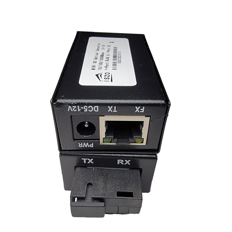 iszo 1Pair Mini Gigabit Transceiver, Media Converter, A/B Optic Transceiver, SC 1.25G, RJ45 10/100/1000Mbps, 20km, Small Size, Fiber to Ethernet, Fiber Media Converter DC 5-12V, Plug and Play.