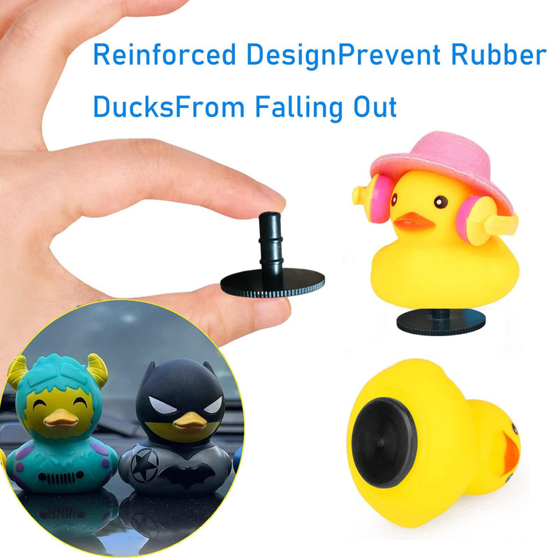 Duck Holder for Car Dash, Rubber Duck Mounts Duck Plugs for a Fun and Funky Car Dashboard Display Gift for Car Lover Double-Sided Stickers Included (20) 20
