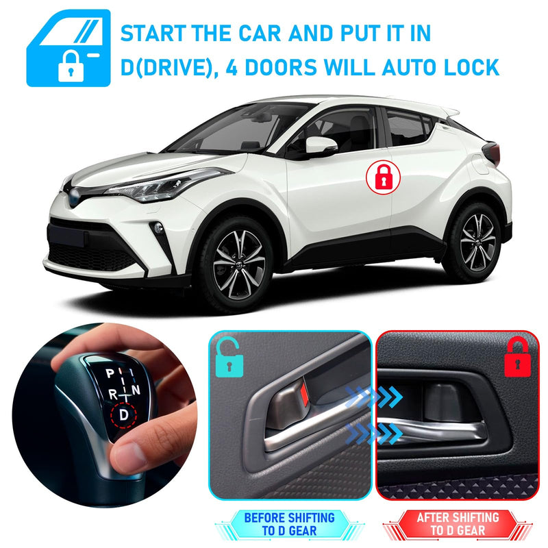 Intelligent Car Window & Sunroof Closer and Door Auto Lock/Unlock Module for Toyota CH-R 2018-2022, Remote to Roll Up Down Windows Upgrade, Plug and Play Installation