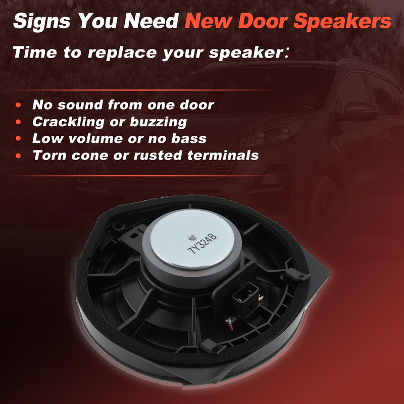 Motoforti 39120-TA0-A01 Front Door Speaker for Honda Civic 08-25 Left Right | for Honda Accord CR-V Odyssey Pilot 2008-2025, Car audio loudspeaker, Left or Right, Radio coaxial speakers