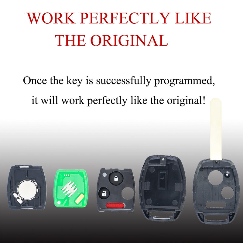 MechanMagic Key Fob Remote Replacement Fits Honda CRV 2007 2008 2009 2010 2011 2012 2013/CRZ 2007-2014 2015/Fit/Insight/Accord Coupe/Crosstour MLBHLIK-1T Keyless Entry Remote Control 35111-SWA-306