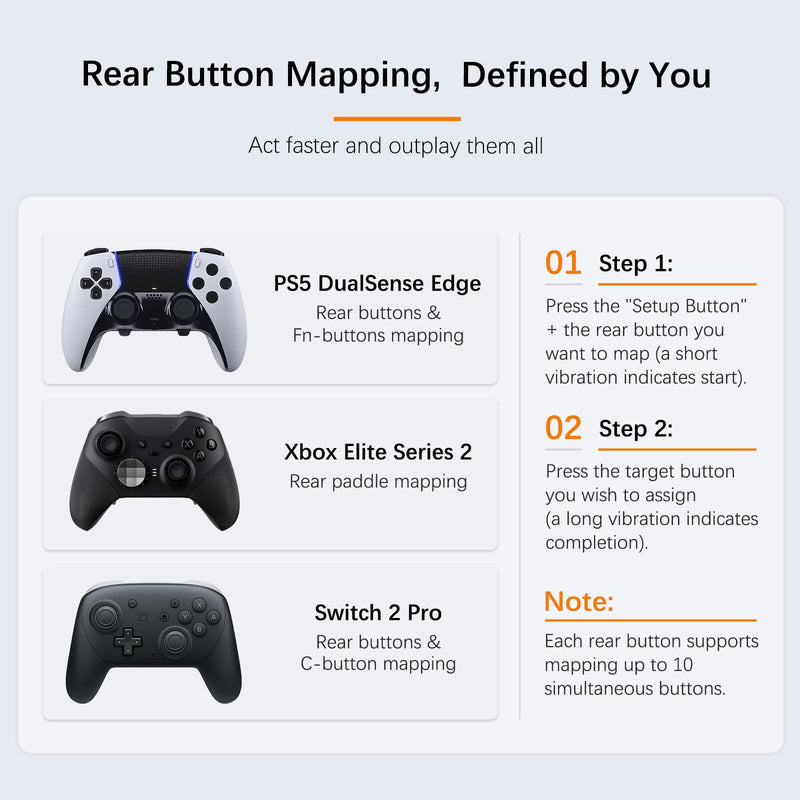 GuliKit Goku 2 Wireless Adapter for Switch 2 Pro/PS5/PS4/Xbox Controllers | Hyperlink 2 low latency.Works for Windows,Android,SteamOS,PS4,X box One/Series X/S,Switch1/2 Console,Mapping,Motion&Vibration