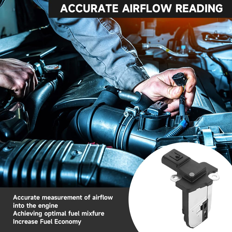 Mass Air Flow Sensor - Compatible for Ford Focus 2.0L 2012-2016, Escape 2.5L 2017-2018 & Electric 2012-2014 - Replace Part CP9Z12B579B - 1 Pcs - 0 - 100 g/s - Direct Mount - Automotive Sensor