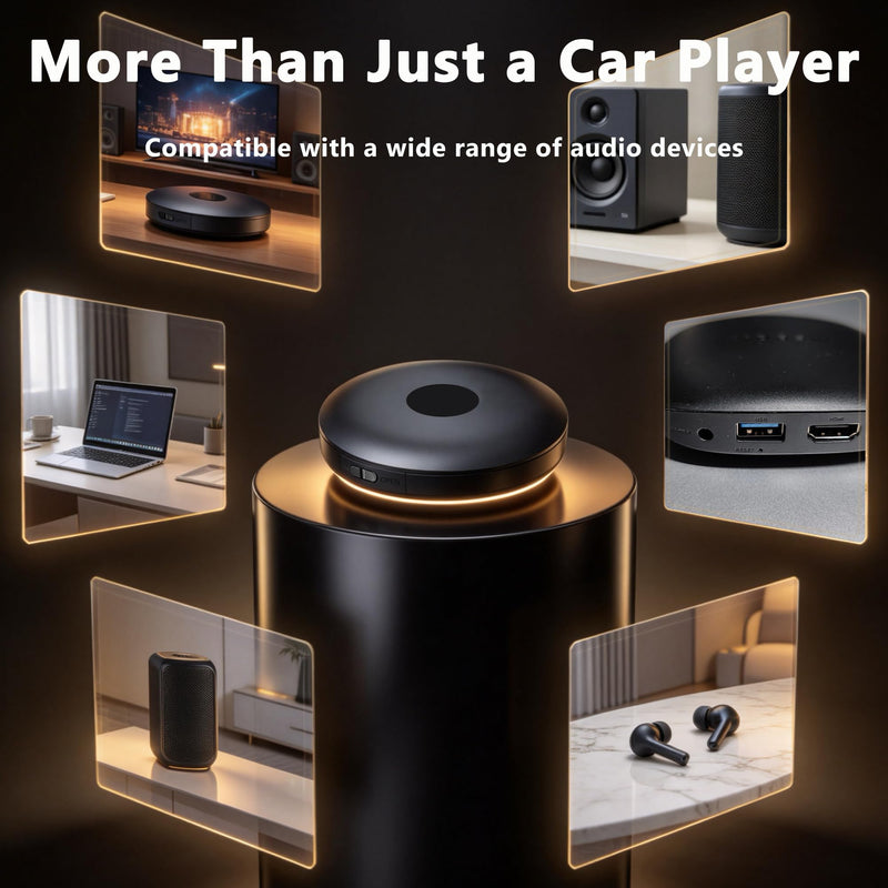 Portable CD Player for Car USB Connection and Bluetooth TX, External Car CD Player Plug and Play Lossless Sound Quality