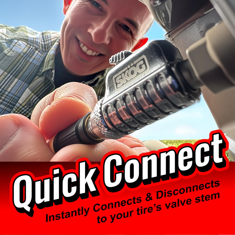 Chuck Mates™ Platinum (1 Pack) Quick-Connect with Patented RatchetSeal™ Technology for Tire Inflators Open-Type Speed Clip 1 Pack