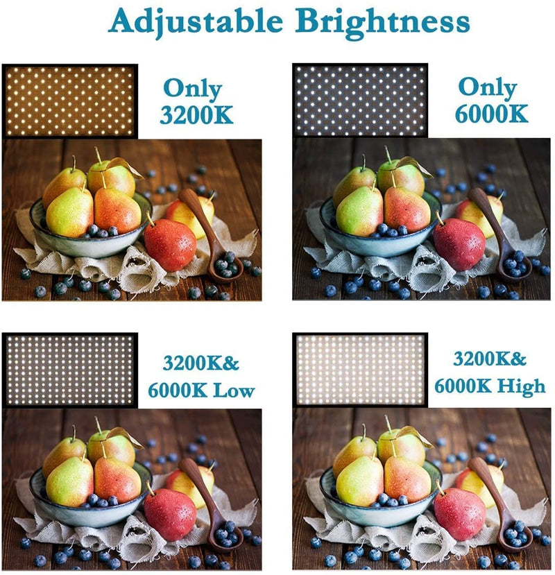 W228 LED Video Light 6000k Dimmable Ultra Bright Panel Digital Camera/Camcorder Light, LED Light (No Battery)