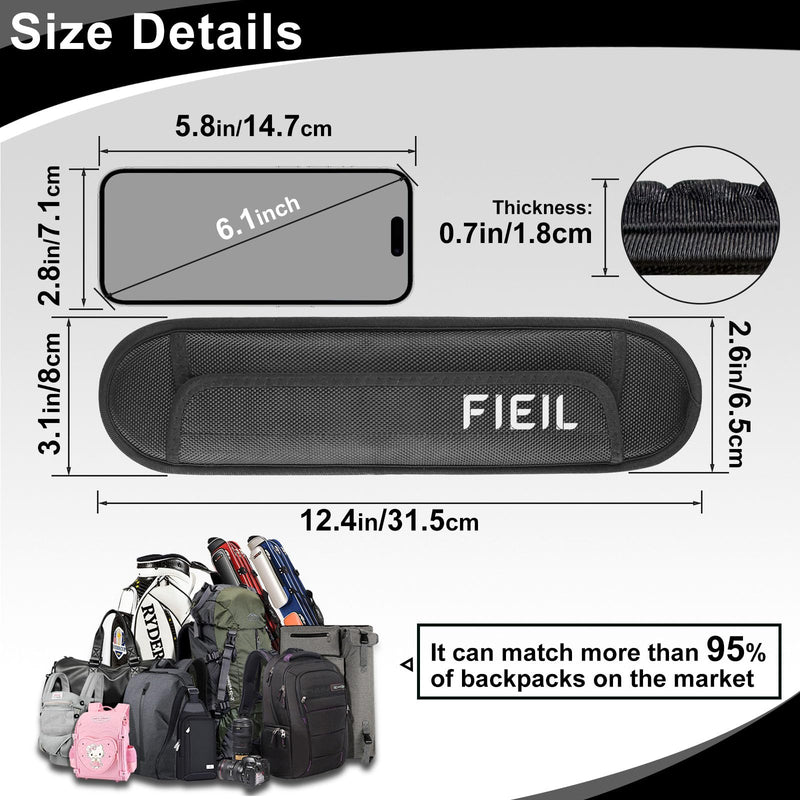 2 Pack Breathable Universal Shoulder Pad, 3D Cushion Air Backpack Strap Pads, for Shoulder Bags, Guitar Strap, Detachable Shoulder Strap Pad Pads Help Relieve Shoulder Pain(3D Air Cushion) 2 Pack 3D Air Cushion
