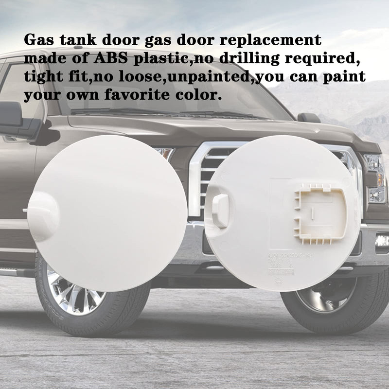 Replace 4L3Z-99405A26-EAA Gas tank door,gas door replacement Compatible with 2004-2008 Ford F-150,2006-2008 Lincoln Mark LT Style side fuel tank door,Fender Bed-Fuel Door Gas Cap Hatch (White) White