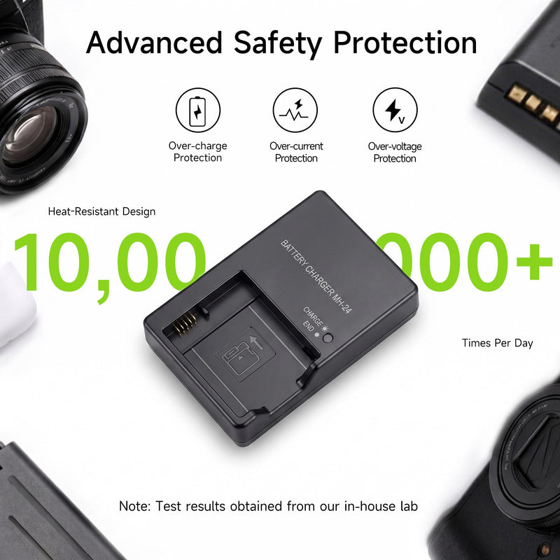 MH-24 Battery Charger Replacement for Nikon D5600, D3500, D5300, D3400 | Smart Camera Quick Charger for EN-EL14 EN-EL14a, Fits D5500, D3300, D3200, D3100, D5200, D5100,Df, Coolpix P7800