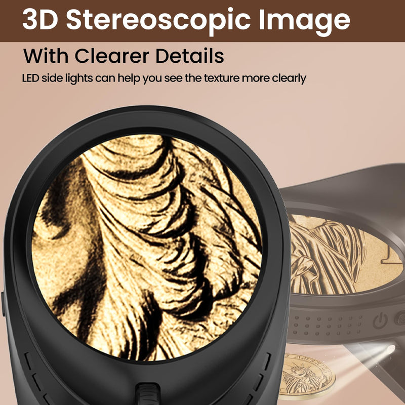 IMICHI Coin Digital Microscope HD 2.8-inch Screen, 32G Storage 500X Magnification, 3-Hour Battery Life, Easy Carry-Ideal for Coin Collectors and Nature Enthusiasts