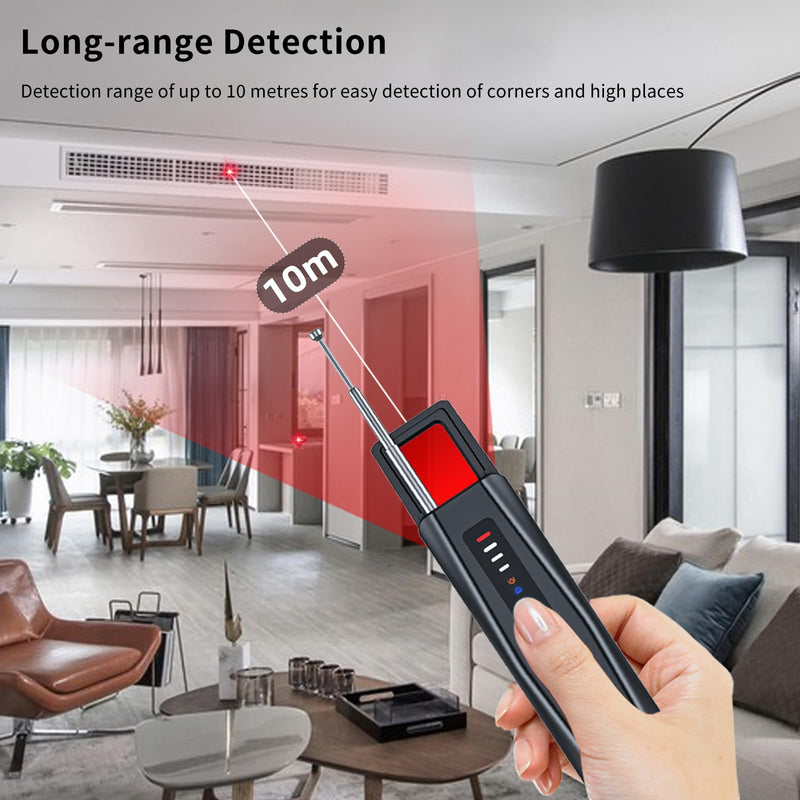 Hidden Camera Detector - 2025 Portable Camera Detector, Hidden Device GPS Detector, Bug Detector, Magnetic Field Camera Detector Privacy Protection Tool for Home, Office, Hotel and Travel Security-T09