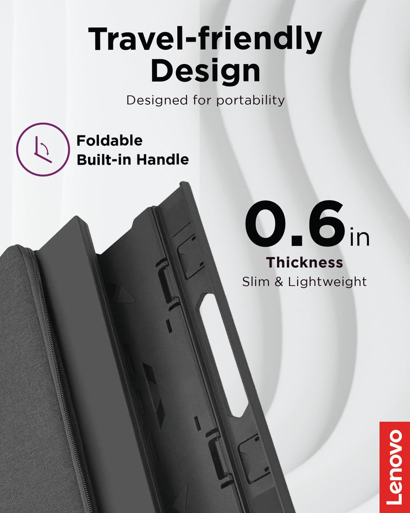 Lenovo 2-in-1 Laptop Stand - Adjustable, Portable, Foldable, Ergonomic, Non-Slip, Compatible with Laptops up to 15" and Cell Phones, Ideal for Travel For Laptops Up to 15"