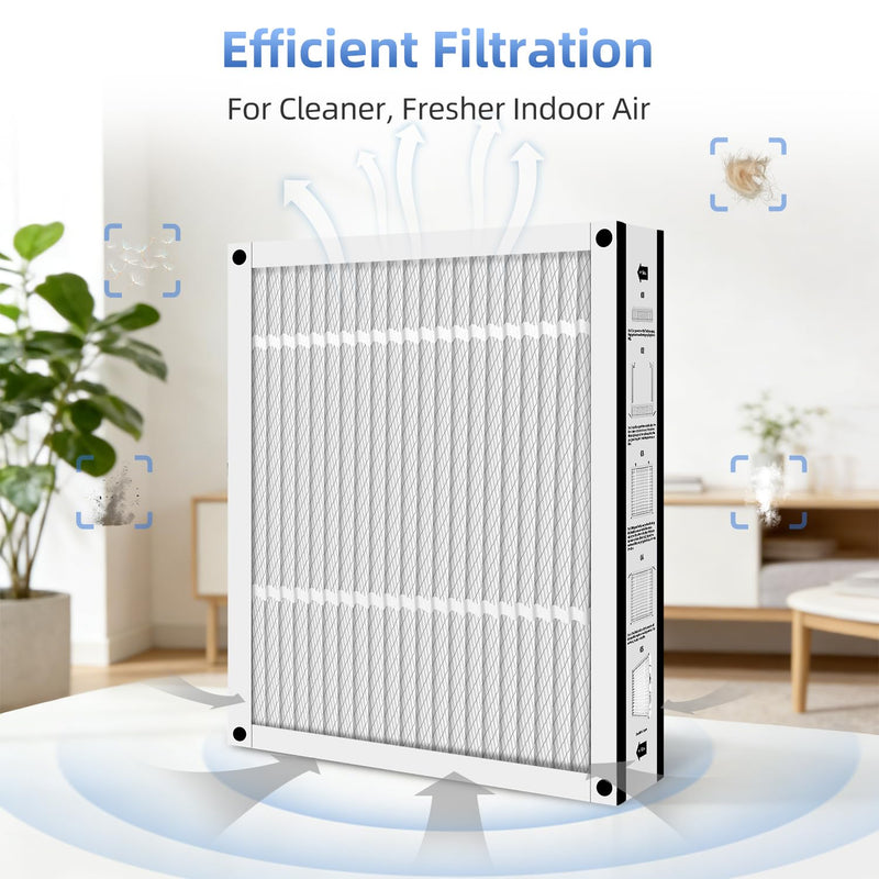 91-006 Air Filter Replacement Compatible with Ultravation 91-006,90-007,90-008 MERV 11 20x25x5 Foldable Design (1-PACK) 1-PACK