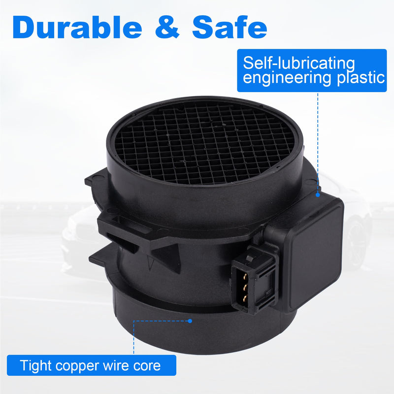 Mass Air Flow Sensor Meter [3-Pins] Compatible with BMW 323i 1999-2000, 325i 2001-2003, 328i 1999-2000, 525i 2001-2003, 528i 1999-2000, 325Ci 2001-2003, 2.5L 2.8L, Replace# 13621432356