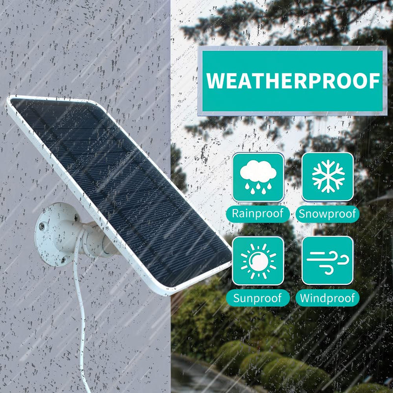 DIANMU Solar Panel Compatible with SimpliSafe Outdoor Security Camera, with 13FT Weatherproof Cable and Aluminum Alloy Adjustable Mount (1 Pack) 1 Pack