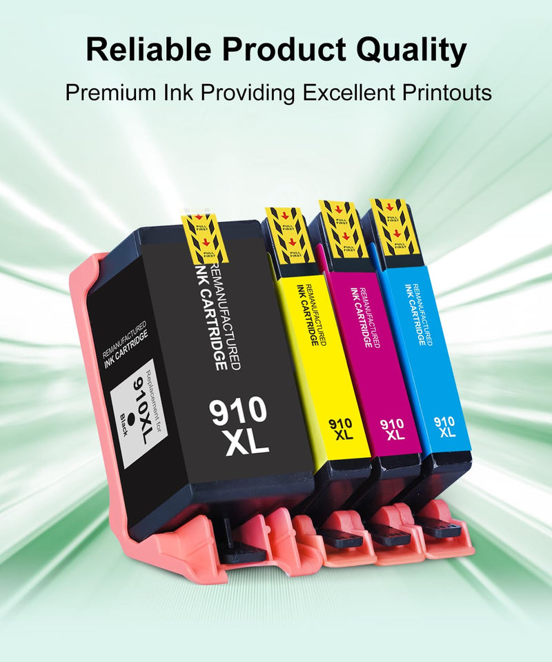 910XL Ink Cartridges Combo Pack Replacement for HP 910 HP 910XL Ink | Compatible with HP OfficeJet Pro 8025e 8025 8028e 8028 8035e 8035 OfficeJet 8015e 8022e 8015 8022 Printers
