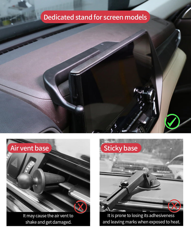 Wireless Charger Car Phone Holder for Toyota Highlander/Hybrid 2020-2026 | 8/12.3" Screen, Auto Clamp Cell Phone Mount Accessories 15W Qi Fast Charging Stand Compatible with iPhone Android, GPS Cradle