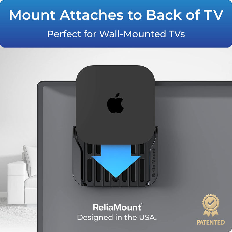 for Apple TV – Mount Compatible with All Apple TV Generations (Including All Apple TV 4K Models) Black Apple TV Mount