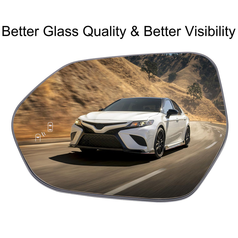 Driver Side Mirror Replacement for 2018-2024 Toyota Camry (US Version) with BSD Left Rear View Mirror Glass 18-24 Driver Side