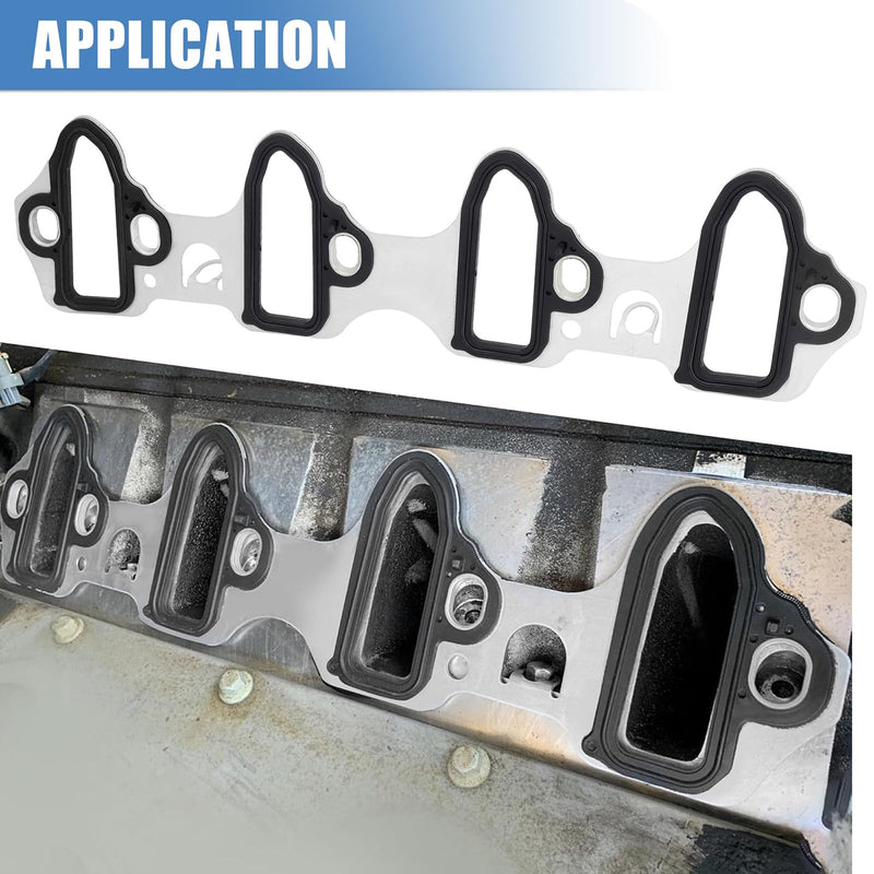 Sorello Engine Intake Manifold Gasket Set Compatible with Chevy Avalanche Express Silverado Suburban GMC Savana Sierra for Cadillac Escalade Hummer 4.8L 5.3L 6.0L 6.2L - Replaces 89060413 MS98016T
