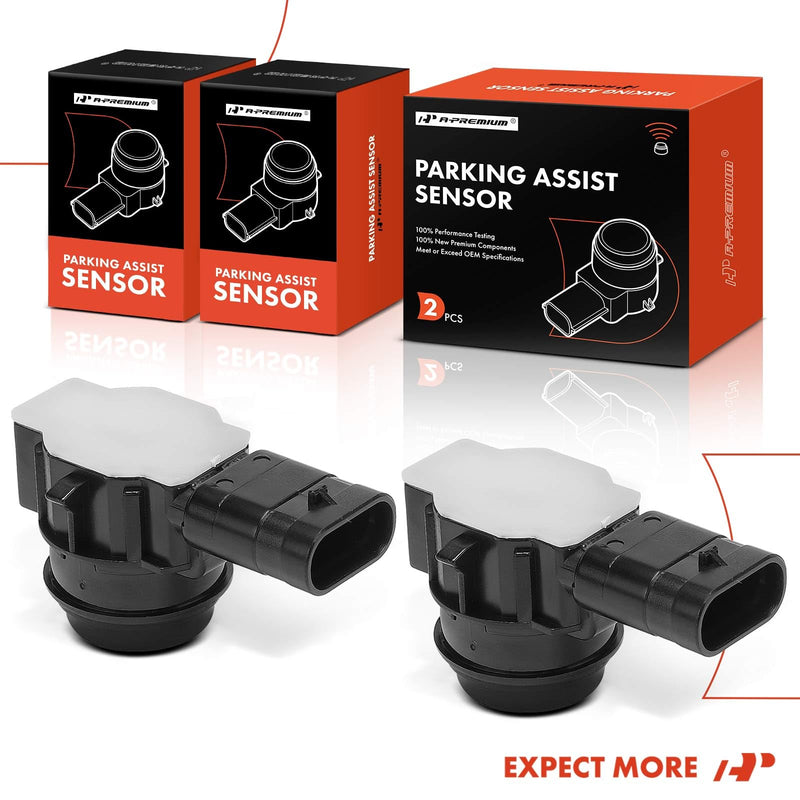 A-Premium 2-PC Reverse Backup Parking Assist Sensor Compatible with Tesla Models - Model S 2012-2021, Model X 2016-2021, Replace# 1048474-00-A