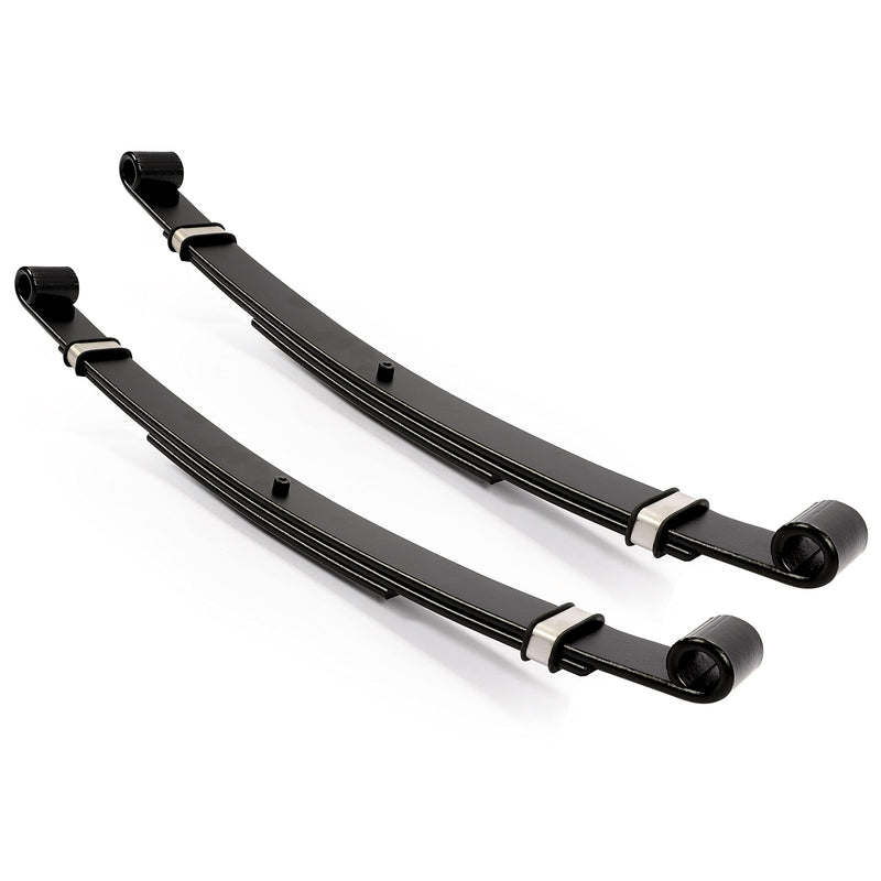 KUAFU 3 Leafs Spring Kit Rear Compatible With EZGO TXT 1996-2013 Golf Cart w/Bushings Sleeves Black Heavy Duty Set of 2 Durable