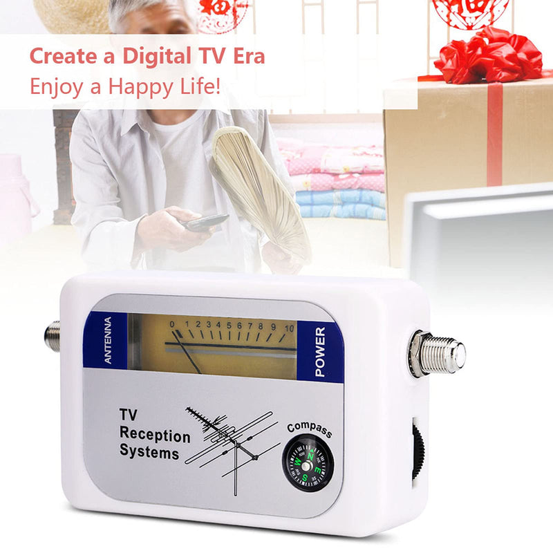 HEITIGN Mini Finder Digital Aerial Terrestrial TV Antenna Strength Meter Detector Receiver Frequency Range 170-860MHz