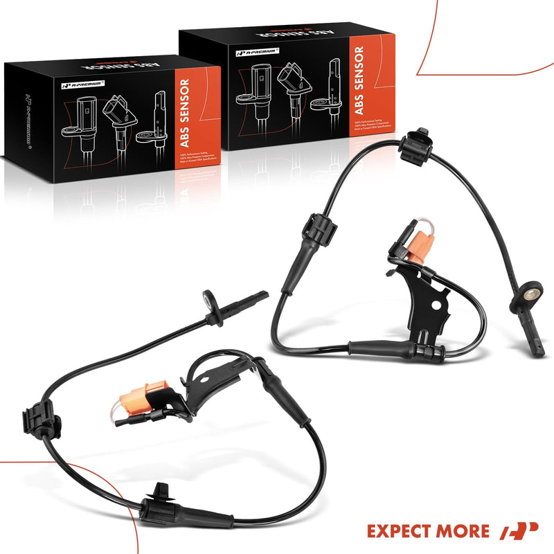 A-Premium ABS Wheel Speed Sensor Compatible with Honda Models - CRV 2002 2003 2004 2005 2006, Sport Utility - Front Driver and Passenger Side, 2-PC Set, Replace# 57455-S9A-013, 57450-S9A-013