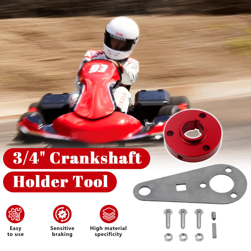 3/4" Crankshaft Holder Tool for 3/4" Cranks Aluminium Red