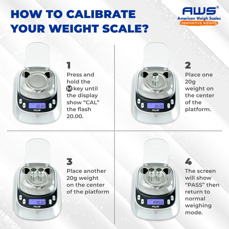 AWS Elite-100 Milligram Scale 100g x 0.001g–Digital Jewelry/Lab Scale for Powder, Gold, Gems – Includes Calibration Weights, Tweezers & Tray–Tare, Cal, 6 Units (Gemini Pro - 100g) Elite Pro - 100g