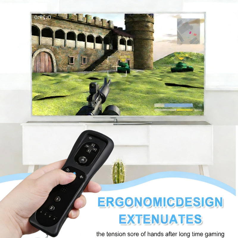 JKSvrenthy Wii Nunchuck Wii Controller, Wii Remote And Nunchuck Controllers With Silicon Case And Strap For Wii And Wii U Combination Lock (D) (BLACK) (B) B