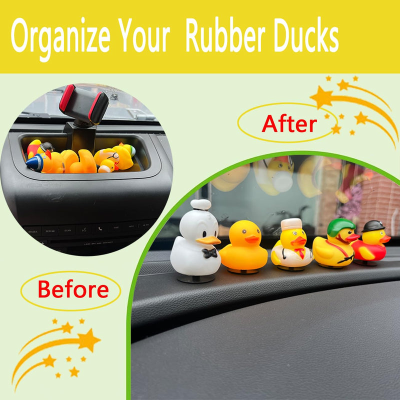 20PCS Duck Plug Holder for Car Dash,Rubber Duck Mounts for Car Dashboard,Display Fixed Mount Duck Holder,Car Duck Plug,Black（Not Include Rubber Ducks black-20Pcs