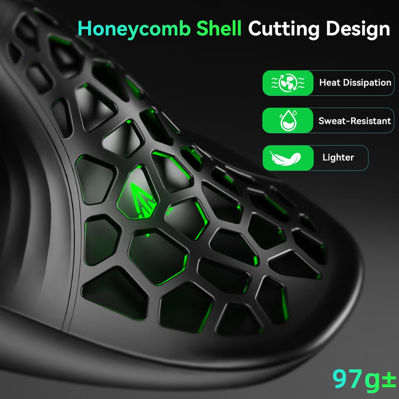 SOLAKAKA E9 PRO Ergonomic Vertical MMO Mouse with 10 Side Buttons,Black | 24800 DPI,45° Vertical Grip,Tri-Mode 2.4G/BT/USB-C,RGB,Web Driver,Programmable Macros for PC/Mac black
