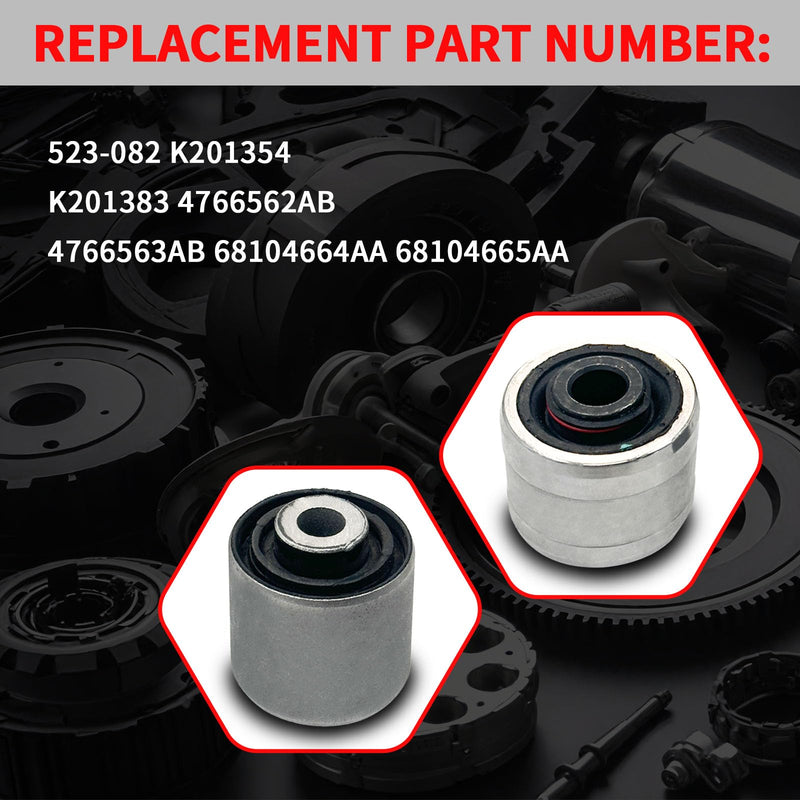 523-082 Suspension Bushing Compatible with Dodge Journey 2.4 L/3.5 L 2009-2010 Replace K201354 K201383 4766562AB 4766563AB 68104664AA 68104665AA