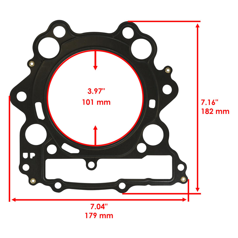 Caltric Cylinder Head Gasket Compatible with Yamaha Rhino 660 YXR660F 2004 2005 2006 2007