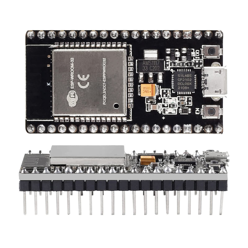 5Pcs ESP32 Development Board CP2102 Chip 38Pin Narrow Version WiFi + Bluetooth Microcontroller Dual Cores ESP-32 ESP-32D Board ESP-WROOM-32 2 in 1 Dual Core Low Power Consumption ESP-32 5pcs micro usb