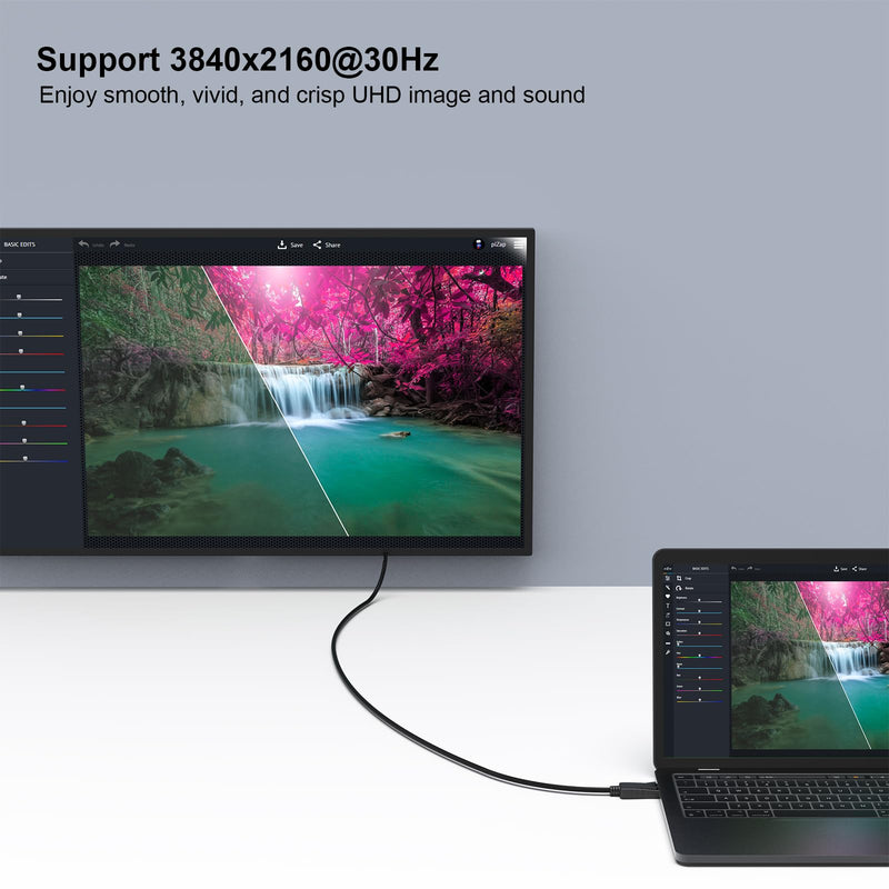 4K DisplayPort to HDMI 6 Feet Cable 5 Pack, Uni-Directional DP 1.2 Computer to HDMI 1.4 Screen Cable Compatible with HP, ThinkPad, AMD, NVIDIA, Desktop 6 ft