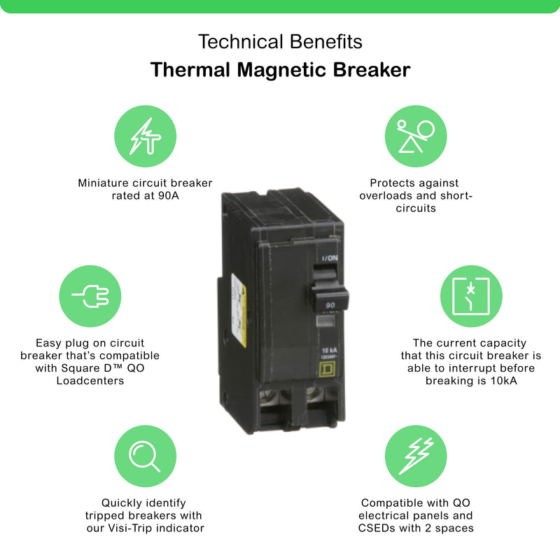 Square D by Schneider Electric Square D - QO290CP QO 90-Amp Two-Pole Circuit Breaker