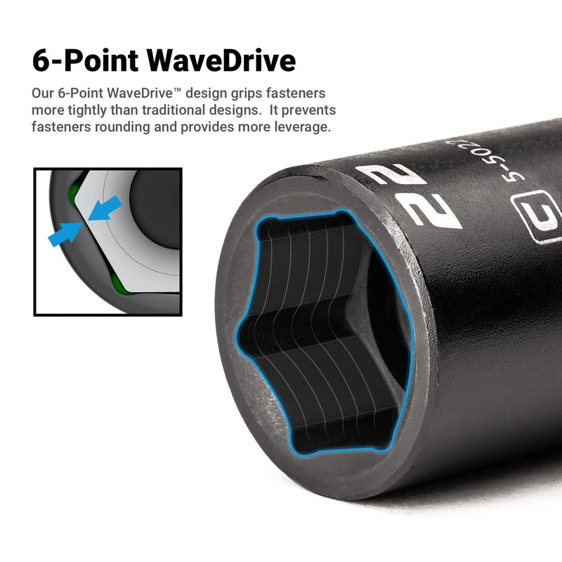 Capri Tools 13 mm Deep Impact Socket, 3/8-Inch Drive, 6-Point, Metric