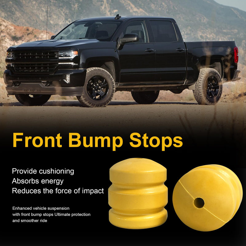 Front Bump Stops Fit for Chevy 2011-2021 Silverado/Sierra 2500 3500 Lower Control Arm Jounce Bumpers (1 Pair) 2