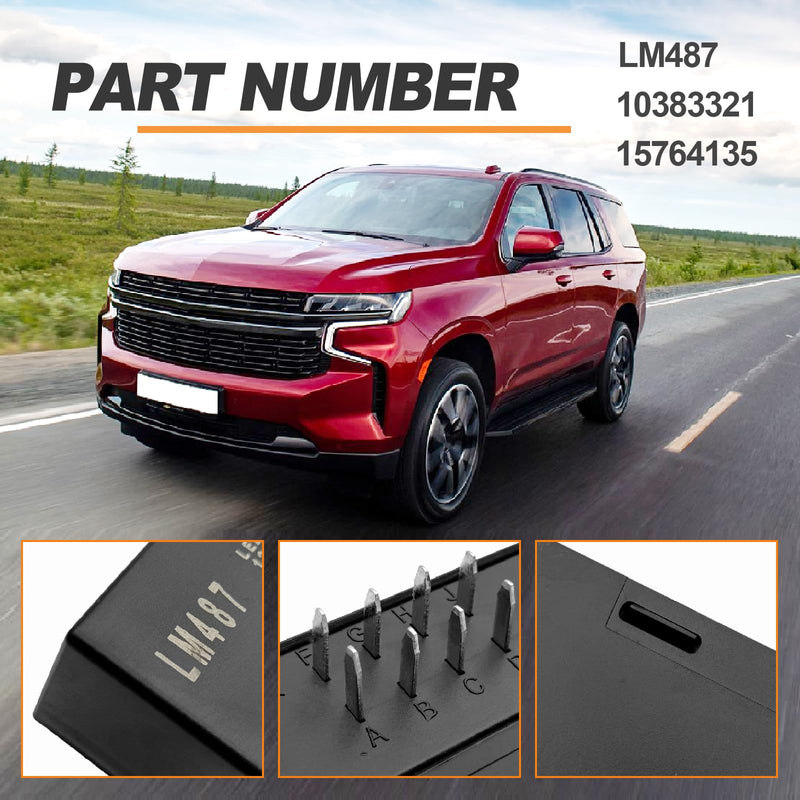 LED Flasher Relay Turn Signal Replace# 15231201 LM487 15764135 10383321 Hazard Warning and Turn Signal Flasher Compatible with 2003 2004 2005 2006 2007 Hummer Chevy Cadillac GMC