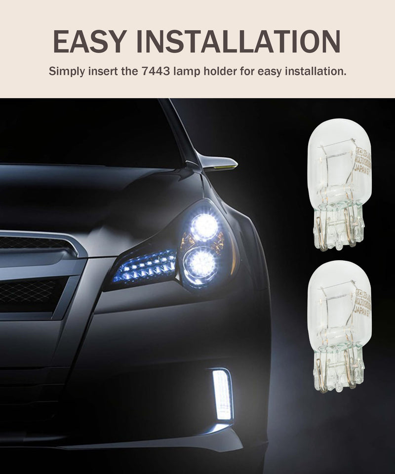 10 PCS 7443 Bulb,Car Accessories 7443 Brake Light Bulb,Car T20 1891/7443 Dual Wire Brake Bulb,12V 21/5W Ultra-bright Turn Signal Light Bulb,Automotive Bulb Replacement for Cars,Trucks,SUVs