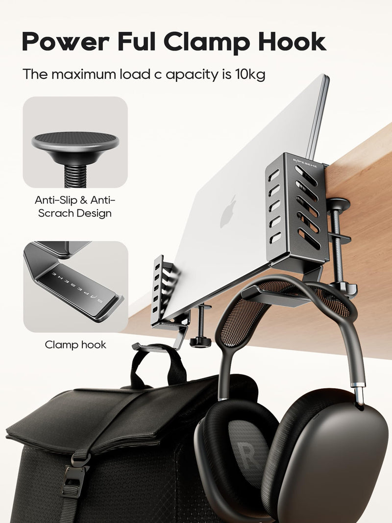 Laptop Holder Vertical, Laptop Stand for Desk Black
